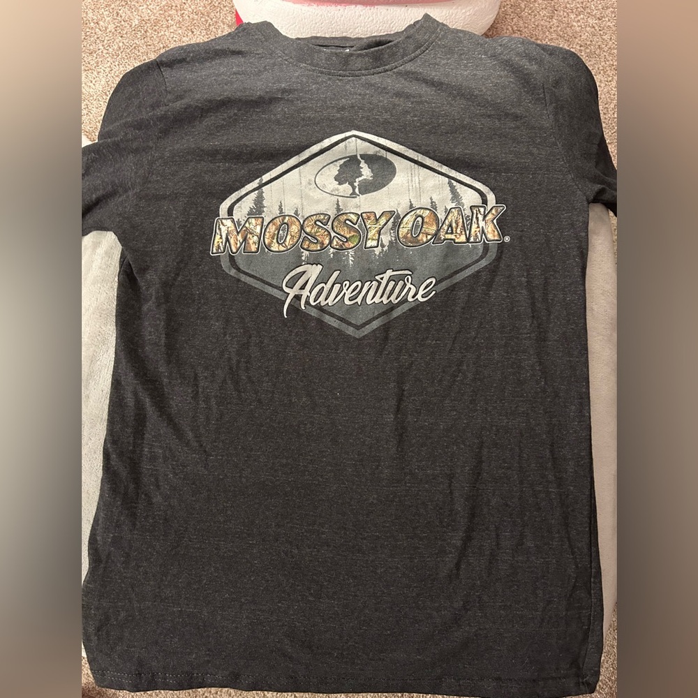 Mossy Oak Adventure Men's Dark Gray Long Sleeve Shirt